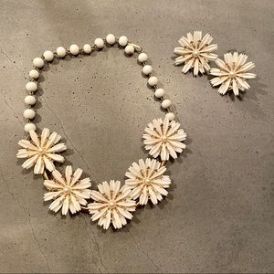 Mid century vintage starburst choker and earrings